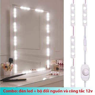 Bộ đèn led trang trí gương trang điểm led chuỗi led chiếu sáng đèn gắn gương trang điểm, led gắn bàn phấn siêu sáng