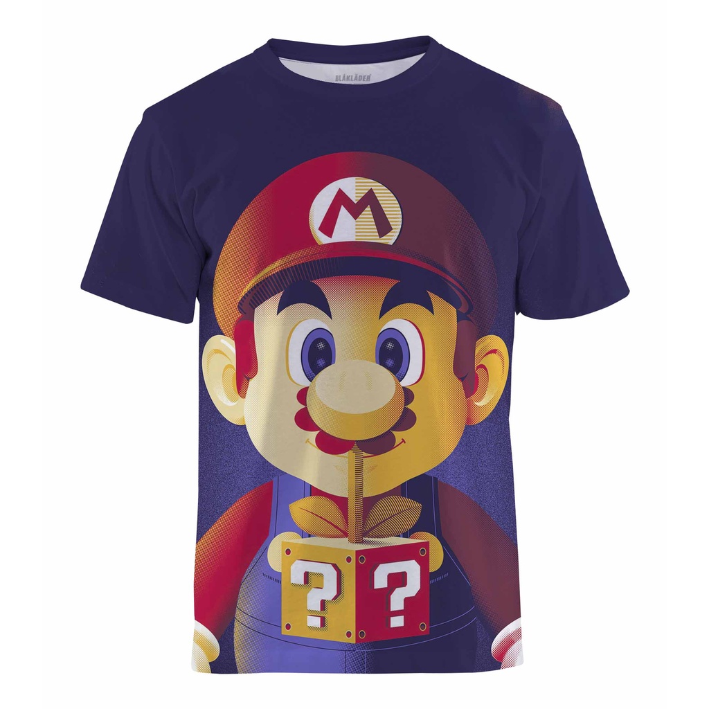 Áo Thun In Hình super mario Thời Trang Mùa Hè Cho Bé Áo Thun Cổ Tròn In Họa Tiết Hoạt Hình Phong Cách hip hop Cho Nam