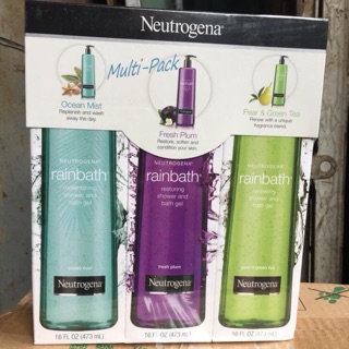 Combo 3 chai sữa tắm Neutrogena Rainbath Collection and Bath Gel 473ml