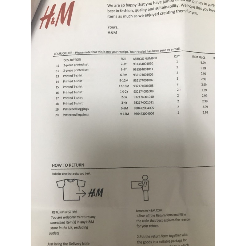 Set áo và quần hoạ tiết xinh xắn săn sale Uk sz 3-4y