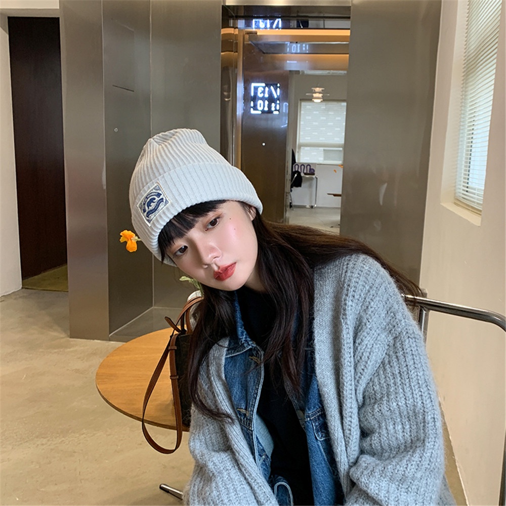 Mũ len dày dặn giữ ấm mùa đông phong cách hàn quốc thích hợp cho nam và nữ