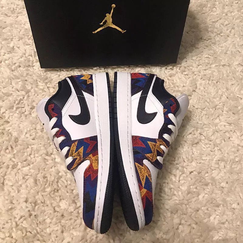 Giày Jordan Cổ Thấp, GIày JD1 Thổ Cẩm Full Box Bill Hàng Đẹp | BigBuy360 - bigbuy360.vn