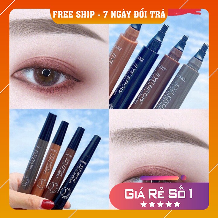 Chì Kẻ Mày 💖 Freeship💖 Bút kẻ chân mày phẩy sợi chống nước 4D Lameila No.784 dễ vẽ, đường kẻ mảnh, rõ nét, không trôi