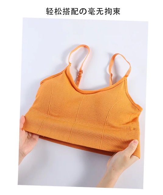 Áo Bra Nữ Tập Gym Yoga - Áo Ngực nữ 2 dây điều chỉnh nâng ngực đẹp hở lưng dáng croptop không gọng mút bàn tay mỏng M01 | BigBuy360 - bigbuy360.vn