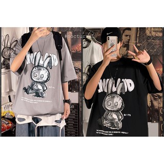 Áo Thun Tay Lỡ Nocturnal Teddy Bear Phông Nam Nữ Cặp Đôi Unisex Phong cách Dạo Phố Sài Gòn Ulzzang 2021Màu Đen & Xám