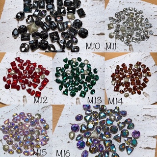 Set đá khối chân nhọn 50v mix size- phụ kiện nail đính móng