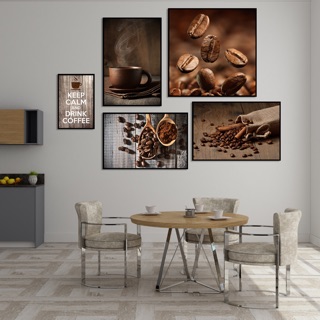 Bộ tranh trang trí quán coffee ( đã đóng khung ) SR104