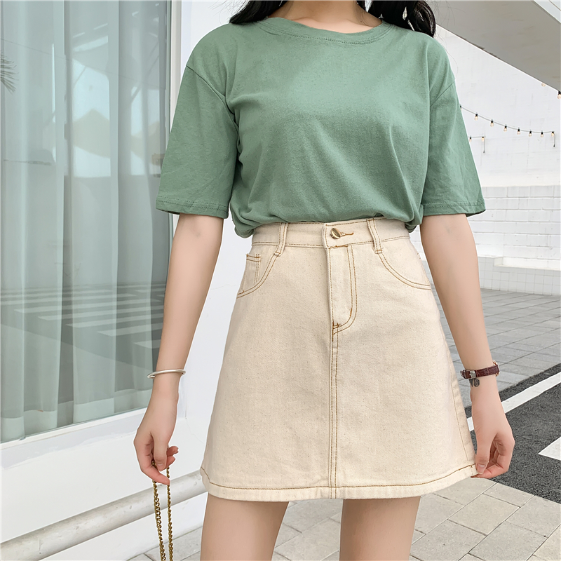 chân váy jean Lưng Cao Plus Size 5xl