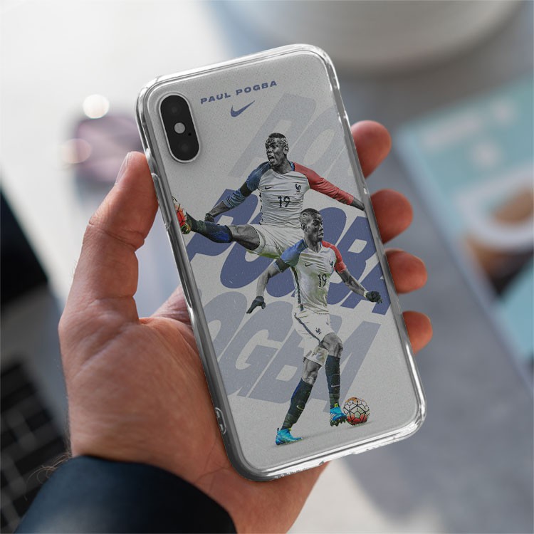 Ốp lưng Paul Pogba trong màu áo tuyển Pháp cho Iphone 5 6 7 8 Plus 11 12 Pro Max X Xr FOO20210176