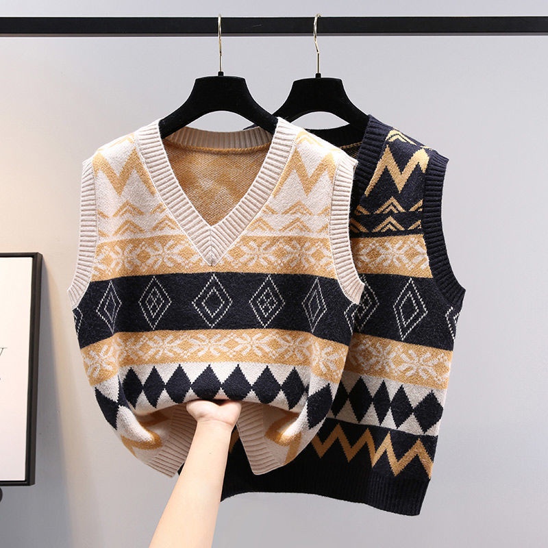 Áo len gile ( gi lê ) nữ thổ cẩm hàng Quảng Châu cao cấp thu đông 2021 | BigBuy360 - bigbuy360.vn