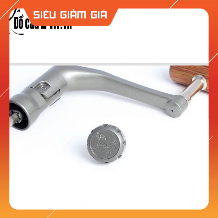 Tay quay máy câu núm gỗ tay quay máy câu shimano kim loại ĐỒ CÂU ANH QUÂN