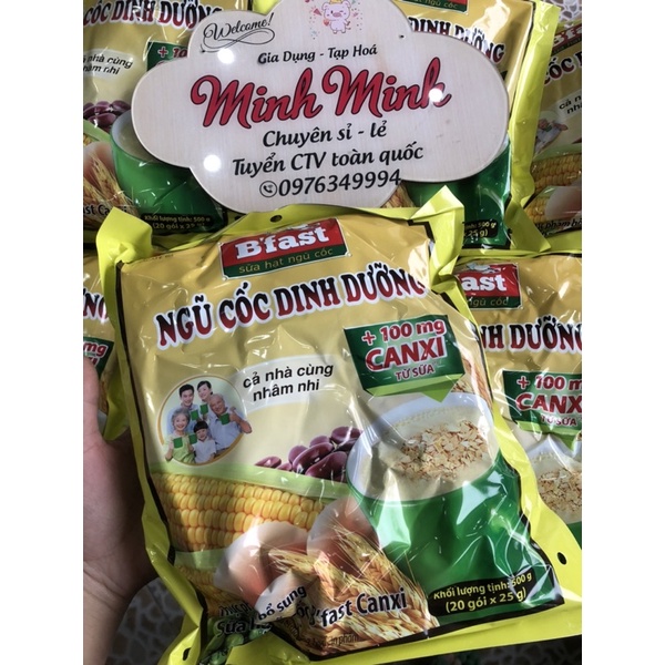 ngũ cốc dinh dưỡng B'fast túi 500g(20 goi)