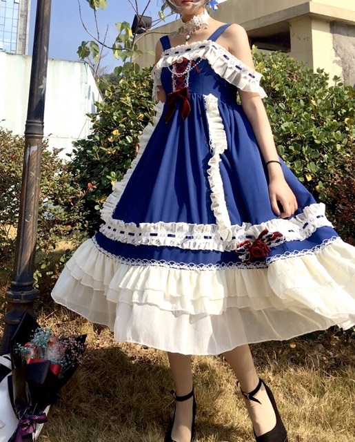 Fullset đầm OP LOLITA Snow White chính hãng