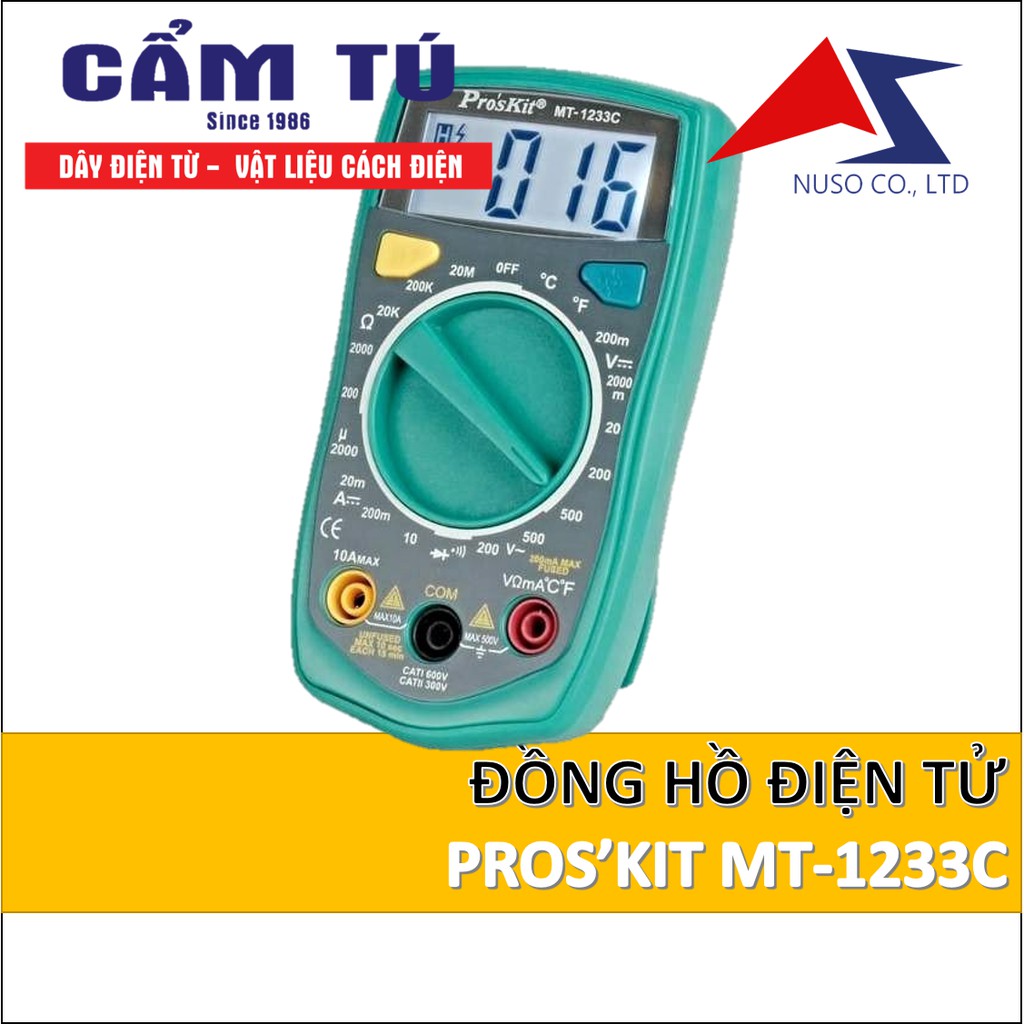 Đồng hồ vạn năng PROSKIT MT-1233C, Pro'skit MT1233C