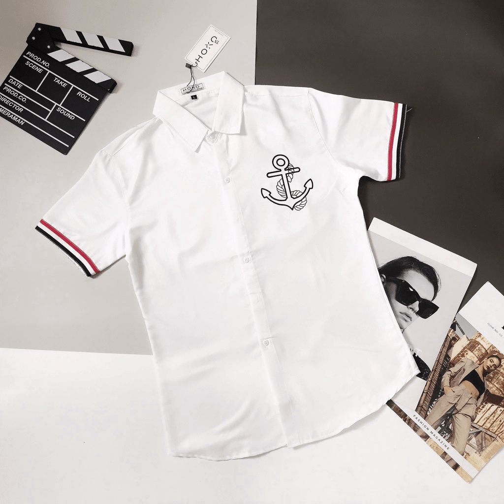 Áo sơ mi 3D tay ngắn cực đẹp , sang trọng , lịch sự cho các bạn trẻ KME FASHION