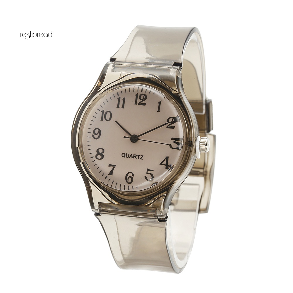 【VOGUE】Unisex Jelly Color Round Dial Transparent Silicone Band Analog Quartz Watch Gift