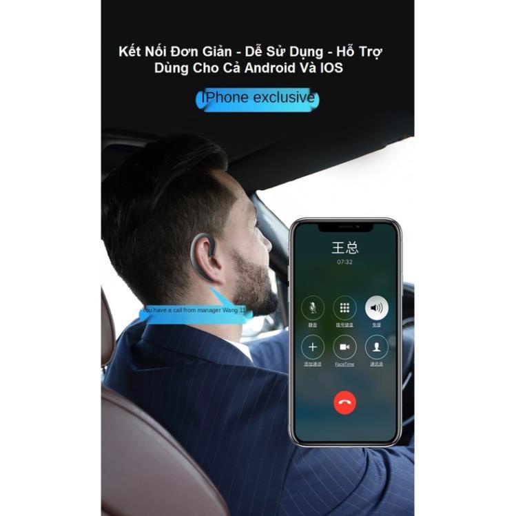 Tai nghe bluetooth Thế Hệ Mới 2021 - Thiết Kế Móc Vành Tai - Đi Xe Máy - Tránh Giảm Đau Tai - Trẻ Trung Năng Động