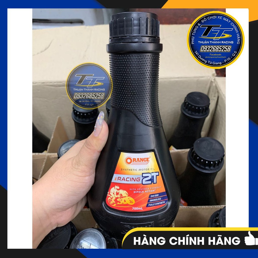 NHỚT PHA 2 THÌ ORANGE CHAI ĐEN - DÒNG RACING CAO CẤP