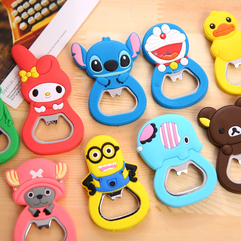 Đến Mới!! Dụng Cụ Mở Nắp Chai Bằng Silicon Họa Tiết Hoạt Hình Dễ Thương silicone