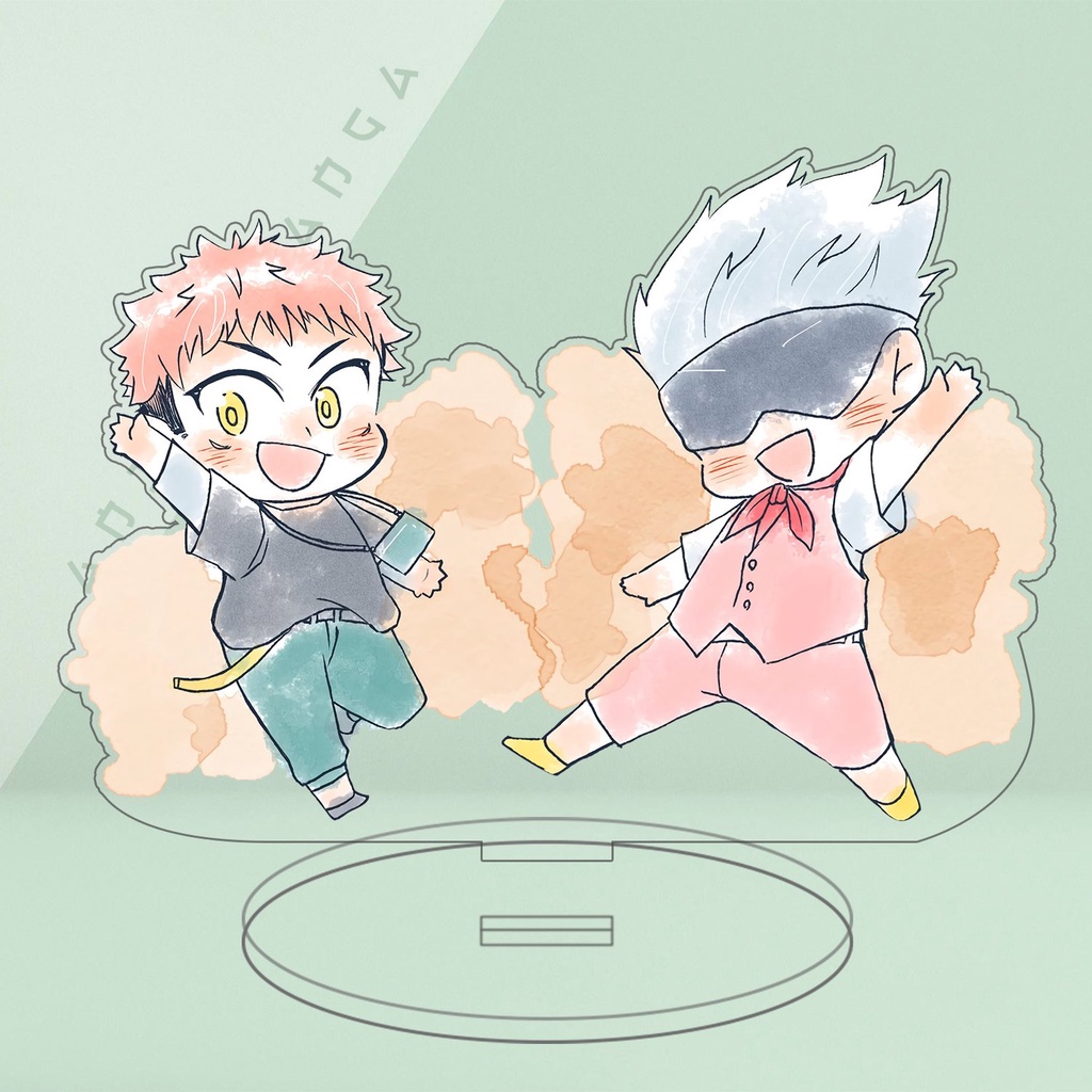 Mô hình standee jujutsu kaisen chibi anime chú thuật hồi chiến Gojo satoru Itadori Yuji trang trí bàn học làm việc 8cm