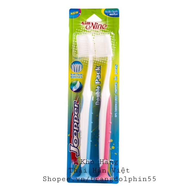 Bàn chải đánh răng Jopper Double Vỉ 2 chiếc Thái Lan