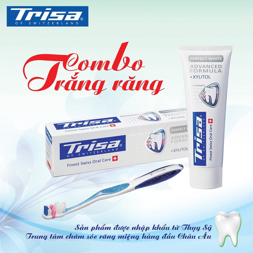 Kem Đánh Răng Trisa Perfect White 75ml Từ Thụy Sỹ