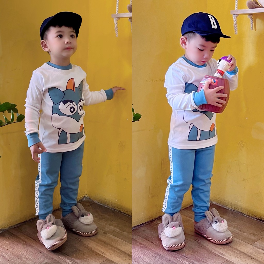 Đồ bộ dài tay bé trai, bộ dài tay bé trai cotton sành điệu 9-23KG TomKids