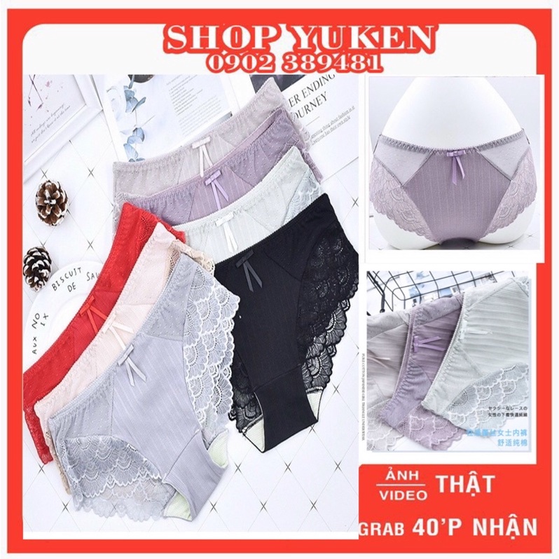 Quần Lót nư, Quần Lót Ren Dây Thiết Kế Viền Ren Xinh Cao Cấp