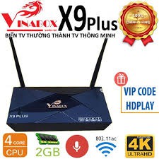 Tivi box vinabox X9 plus 4k - Điều khiển bằng giọng nói - Phân phối chính hãng vinabox co tem bảo hành *