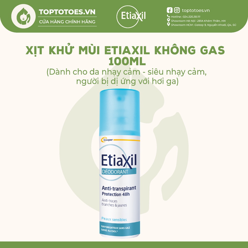 Xịt khử mùi cơ thể Etiaxil Deodorant Anti-Transpirant 48H 100ml/150ml [Nhập Khẩu Chính Hãng 100%]