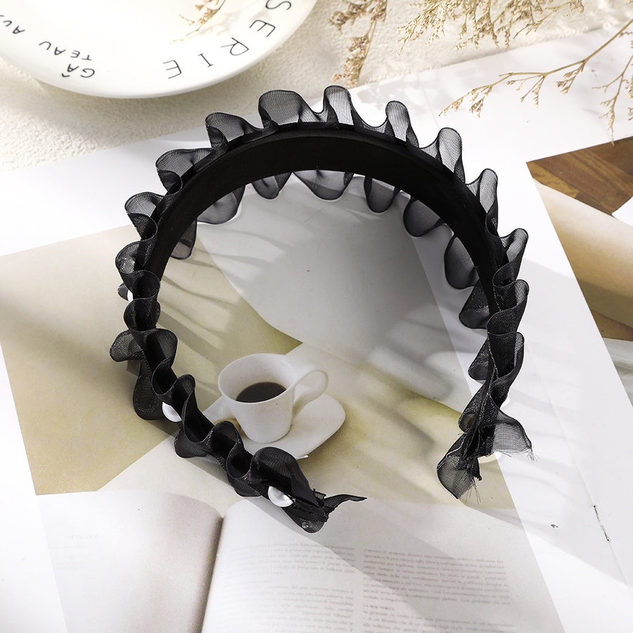 Băng Đô Vải Lưới Phối Ngọc Trai Thời Trang Hàn Quốc Cho Nữ