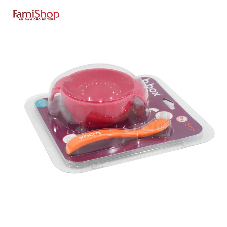 FamiShop Set bát+ thìa silicone cho bé ăn dặm B.BOX