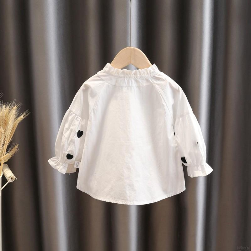 Áo Kiểu Hàn Quốc Tay Dài Thời Trang Mùa Thu Cho Bé Gái 1-6 Tuổi