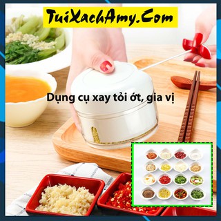 ☘️ Dụng Cụ Xay Tỏi Ớt ☘️ Đa Năng Mini Food Chopper -Túi Xách Amy