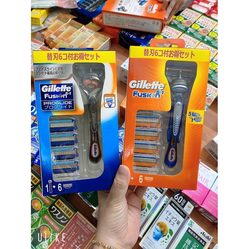 Dao cạo râu Gillette Fusion Proglide 5+1 lưỡi kép cạo sạch bóng không trầy xước. Hộp lưỡi thay thế dao cạo râu Nhật Bản