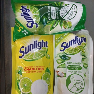 Túi nước rửa bát, chén sunlight 750g đủ màu