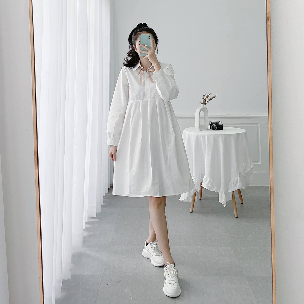 Đầm sơ mi tay dài D2412 TALY