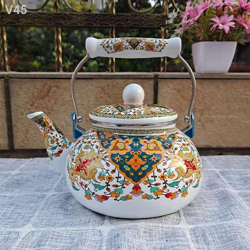 ◘✒☃Ấm tráng men siêu dày trà cổ điển pha tinh khiết cà phê