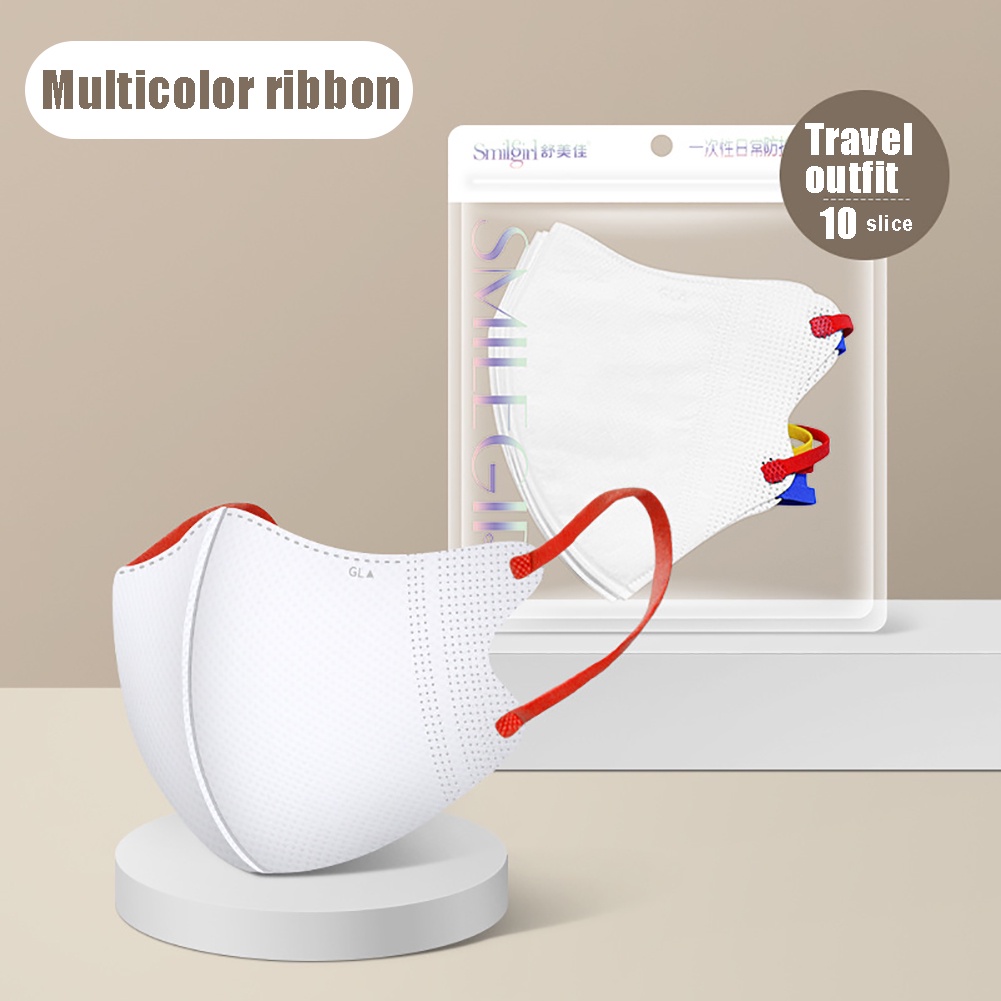 10PCS Morandi 3D dành cho người lớn mặt nạ ba-Hai lớp Mùa Hè Kem chống nắng chống bụi thở Mặt Nạ-Có Sẵn