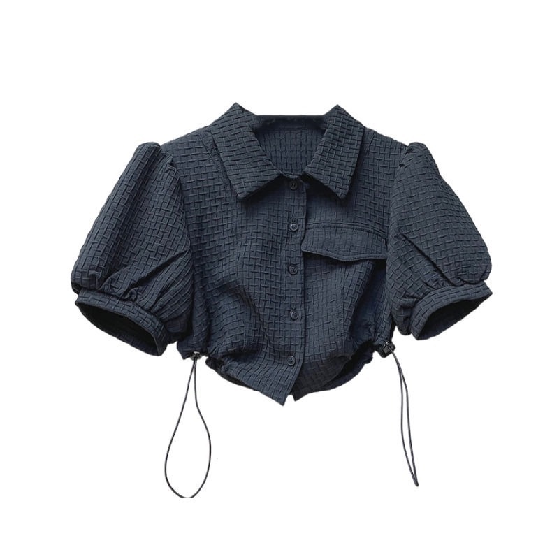 Áo Thun Tay Ngắn Eo Cao Ôm Dáng Thời Trang Mùa Hè Phong Cách Pháp Dành Cho Nữ