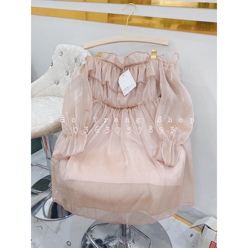 [VIDEO ẢNH THẬT] Váy Trễ Vai 2 Lớp Phong Cách Bánh Bèo Tiểu Thư Sang Đẹp- Váy Voan Nữ Tay Bồng | BigBuy360 - bigbuy360.vn