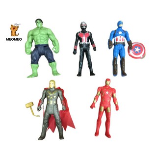 Đồ Chơi Biệt Đội Siêu Anh Hùng Gồm 5 Nhân Vật Và Phụ Kiện, Cao 16cm, Có Phát Sáng, Cử Động Khớp, Siêu Ngầu - SUMOSHOP68