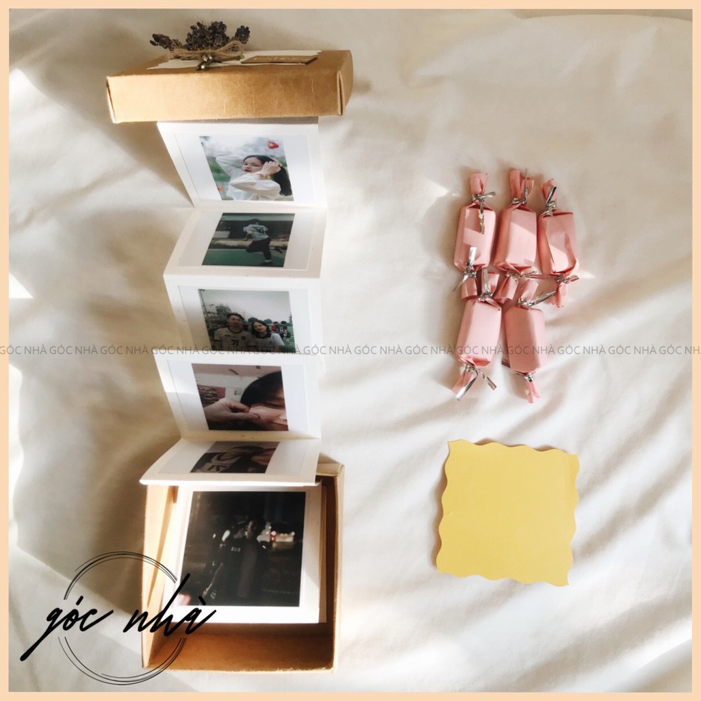 Hộp quà tặng album ảnh handmade 10 hình love box tặng sinh nhật kỷ niệm anniversary đẹp ý nghĩa lưu niệm Góc Nhà gocnha