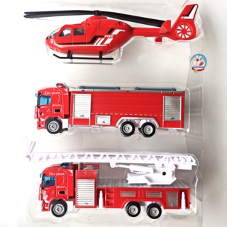 Set 3 xe sắt cứu hoả hoặc xe chở rác siêu bền, đẹp
