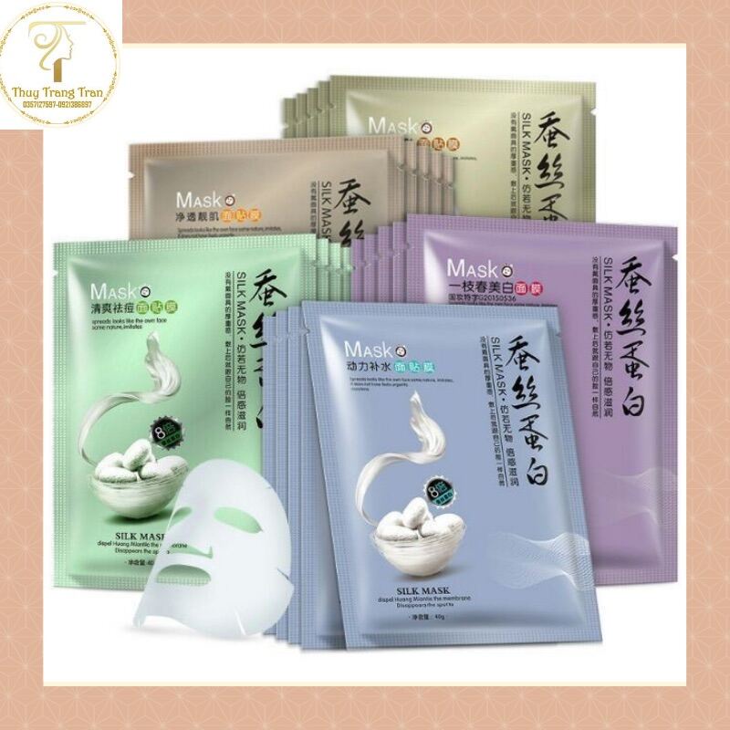 Mặt nạ giảm mụn giấy dưỡng da chống lão hóa dưỡng ẩm trắng da LUVELA MN13