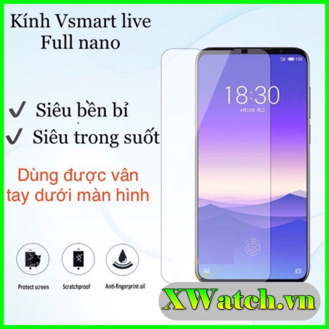 Cường lực Full màn Vsmart Aris/ Aris Pro Live 4 joy2 + star 3 - 4 Active 3 Joy 3 Cường lực trong suốt