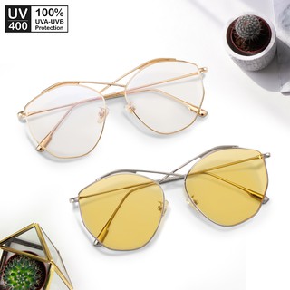 Kính mát nam nữ đa giác gọng kính kim loại UV400 Jaliver Young SM – 6060