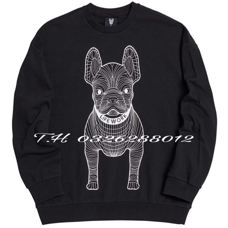 [FREESHIP] ÁO NỈ DA CÁ DÁNG RỘNG UNISEX IN HÌNH CHÓ 2 MẶT XOAISTORE