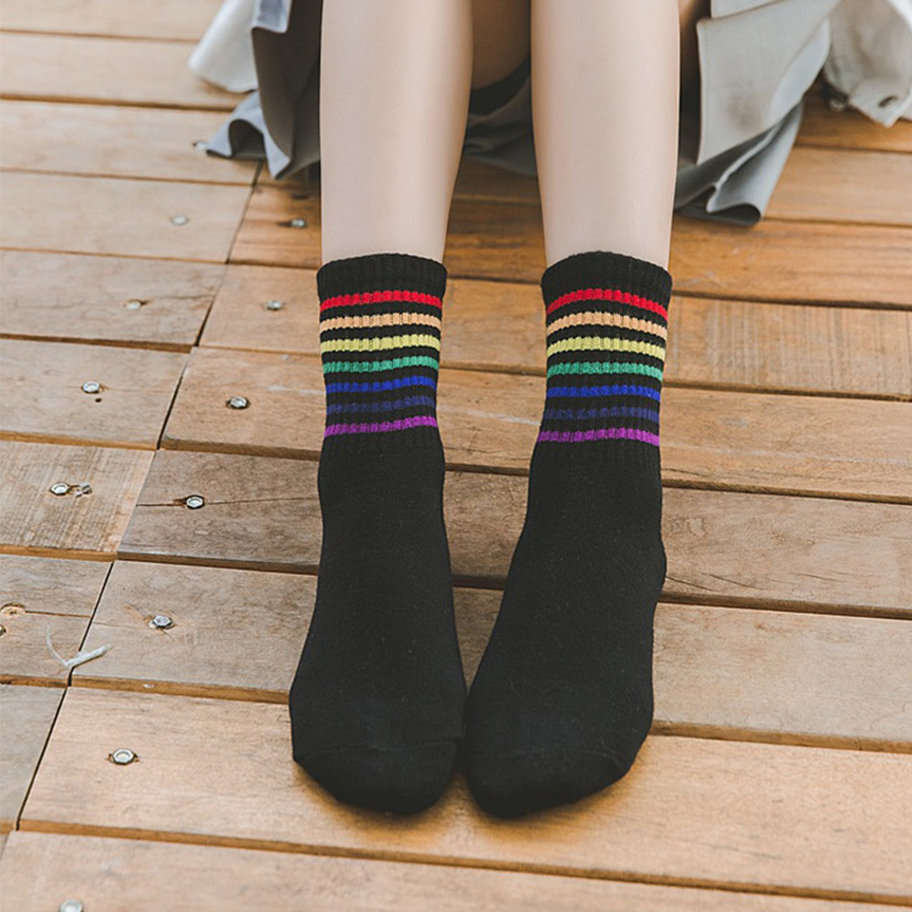 Đôi Vớ Cotton Họa Tiết Sọc Nhiều Màu Thời Trang Cho Nam