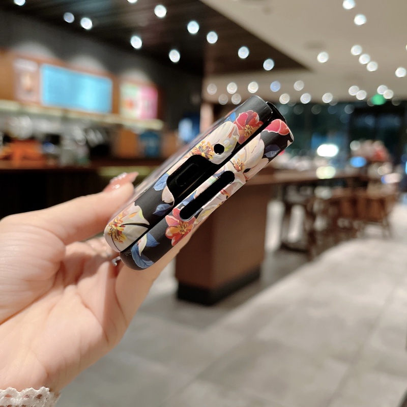 Ốp Điện Thoại Cứng Dạ Quang Chống Sốc In Hình Hoa Gấp Gọn Được Cho Samsung Galaxy Z Fold 3 Fold 4 5G